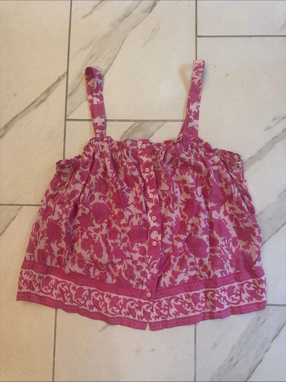 J.Crew Pink Floral Sleeveless Blouse